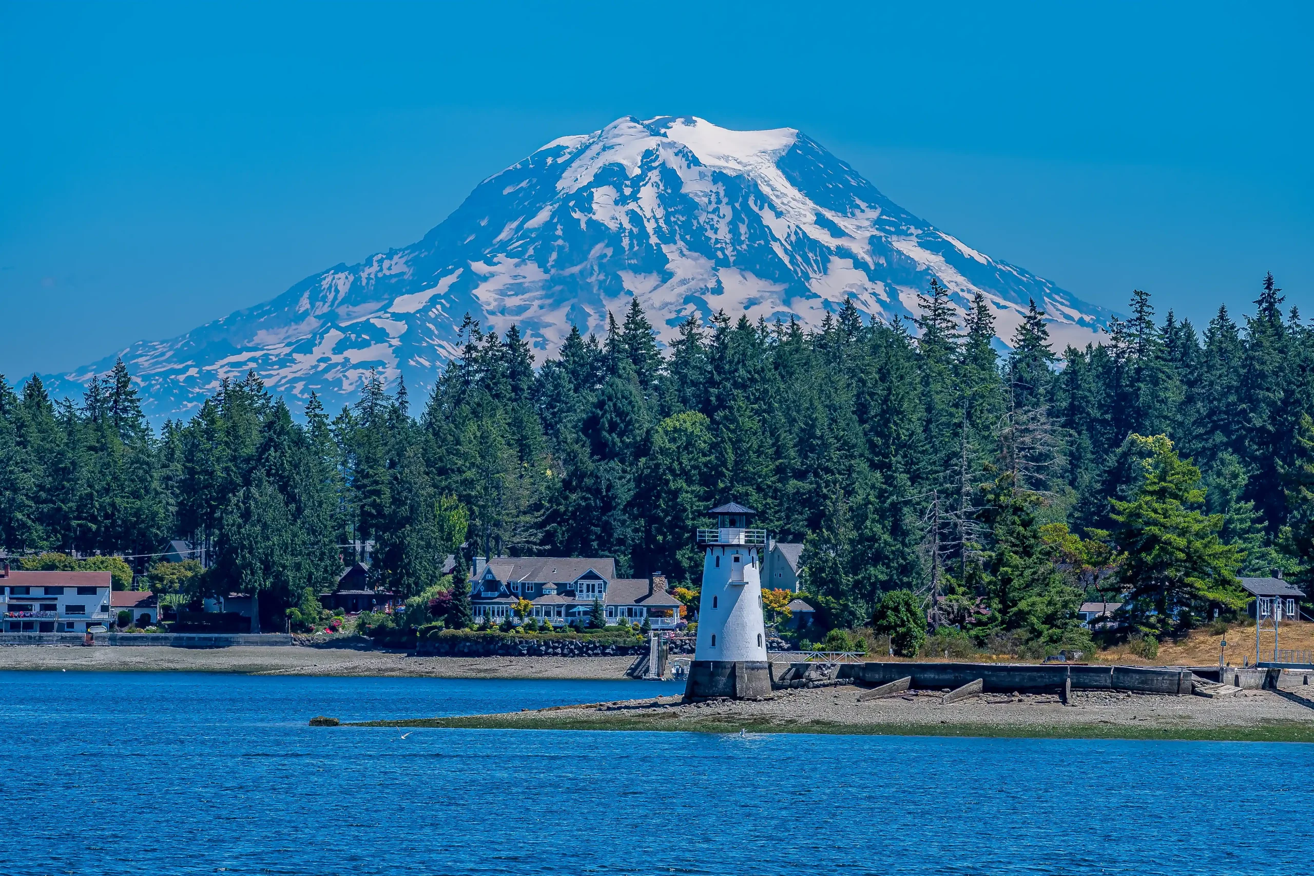 Mt Tahoma at Fox Island Bridge